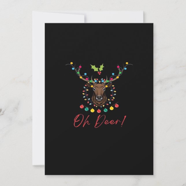 Oh Deer Modern Estetik Julkort (Framsida)