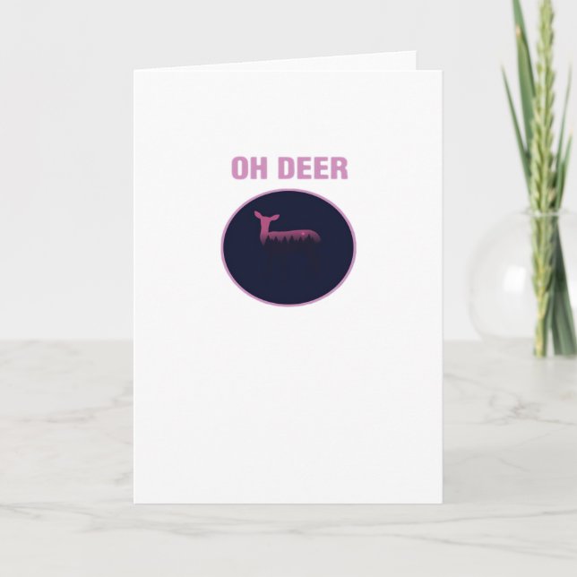 Oh Deer Modern Estetik Kort (Framsida)