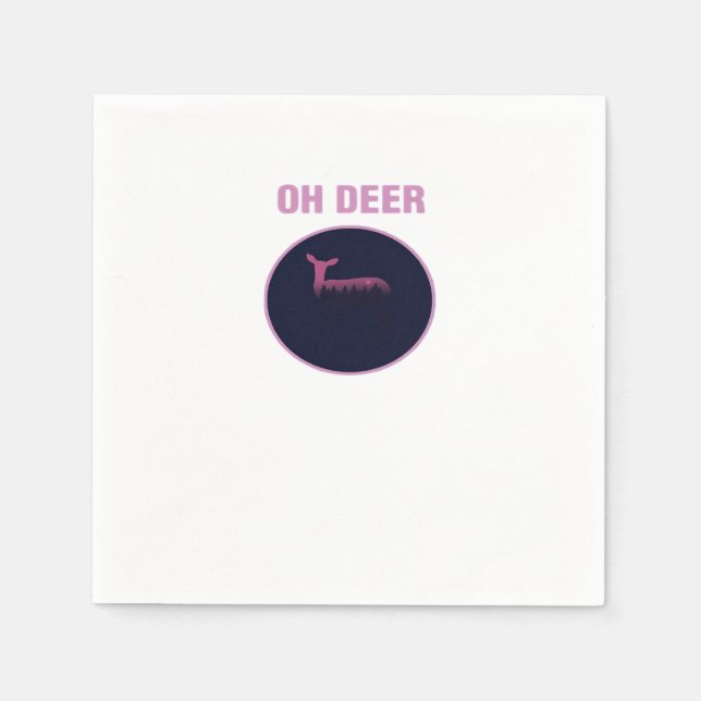 Oh Deer Modern Estetik  Pappersservett (Framsidan)
