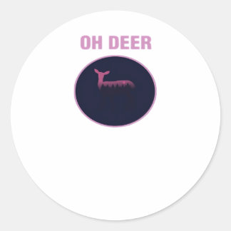 Oh Deer Modern Estetik Runt Klistermärke