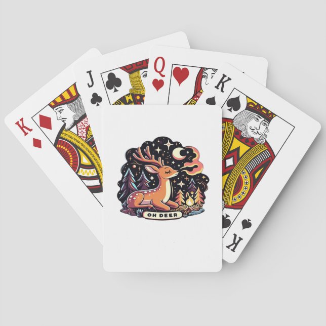 Oh Deer Modern Grafisk Vibe  Casinokort (Baksidan)