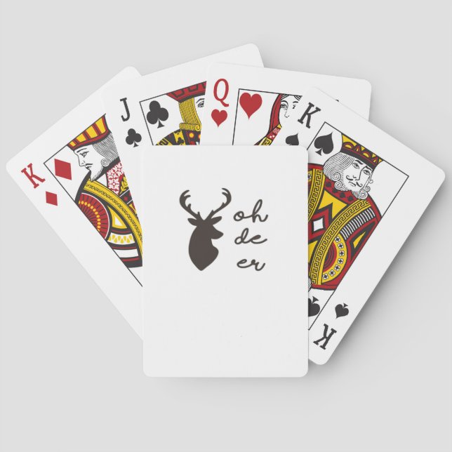 Oh Deer Modern Graphic Style  Casinokort (Baksidan)