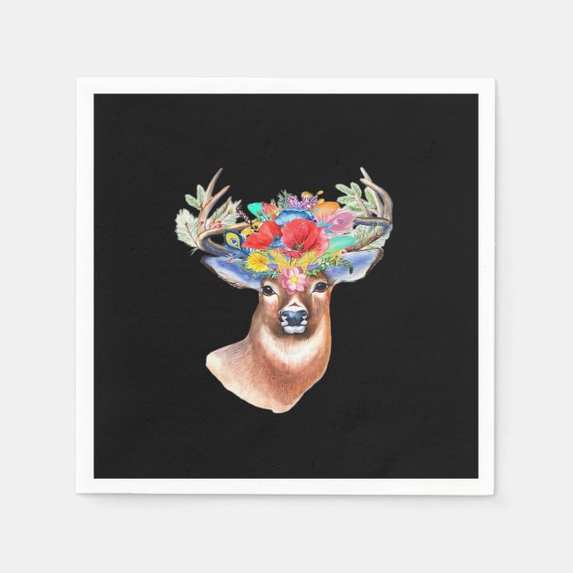 Oh Deer Modern Konstnärlig Stil  Pappersservett (Framsidan)