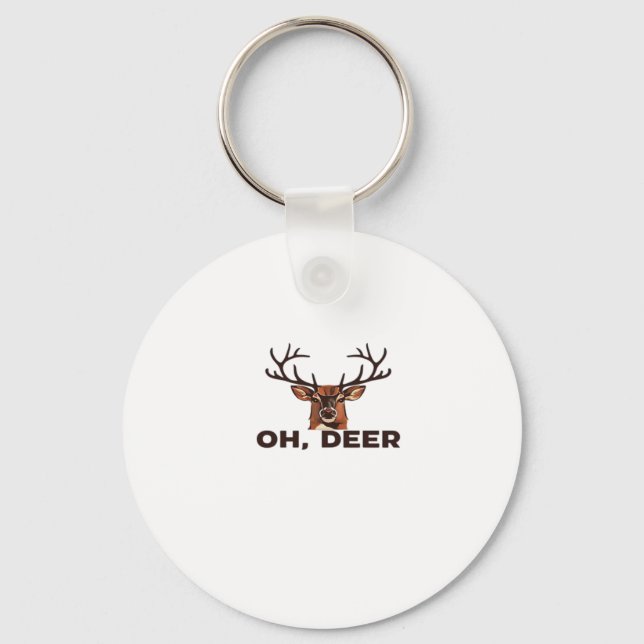 Oh Deer Modern Ren Design Nyckelring (Framsida)