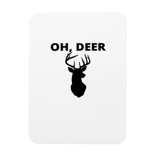 Oh Deer Oh Dear Whimsical Art Style  Magnet (Vertikal)