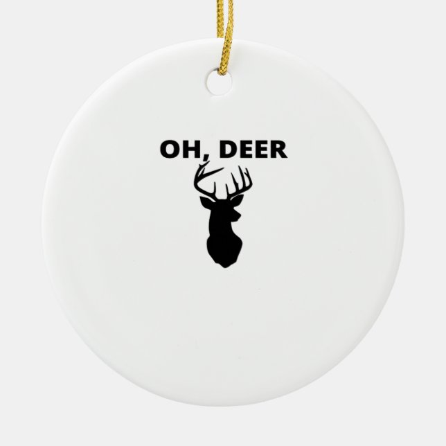 Oh Deer Oh Dear Whimsical Art Style Ornament (Framsidan)