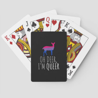 Oh Deer Queer Bisexual Pride Gay Lesbian Design  Casinokort