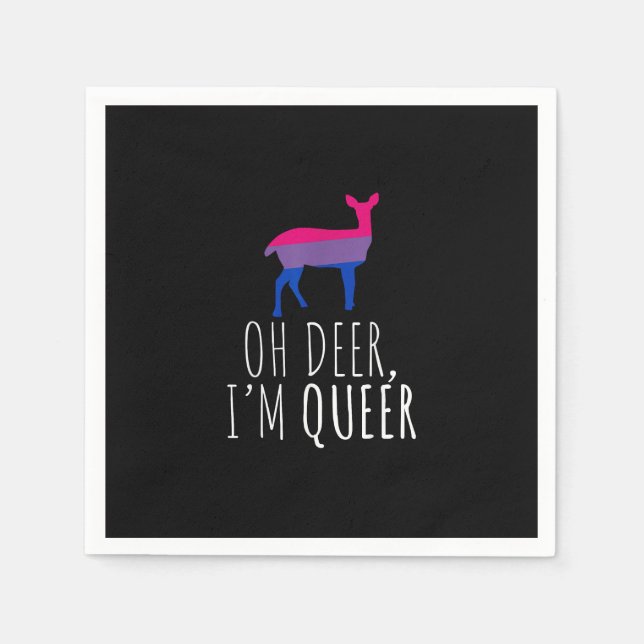 Oh Deer Queer Bisexual Pride Gay Lesbian Design  Pappersservett (Framsidan)