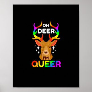 Oh Deer Queer Creative Modern Style Poster