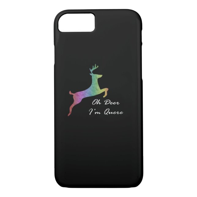 Oh Deer Queer Funny Pun LGBT Pride Celebration  Case-Mate iPhone Skal (Baksida)