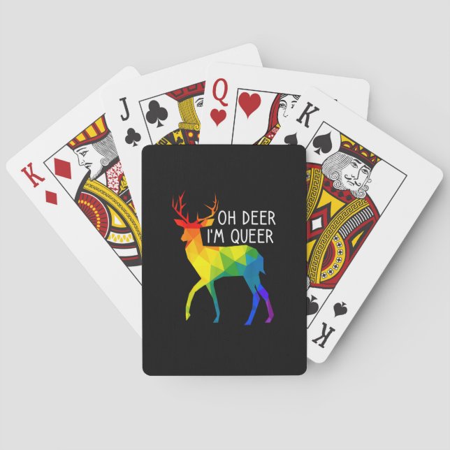 Oh Deer Queer LGBTQ Pride Celebration Month  Casinokort (Baksidan)