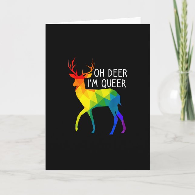 Oh Deer Queer LGBTQ Pride Celebration Month Kort (Framsida)