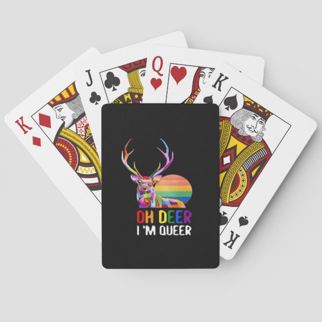 Oh Deer Queer Minimal Modern Style  Casinokort (Baksidan)