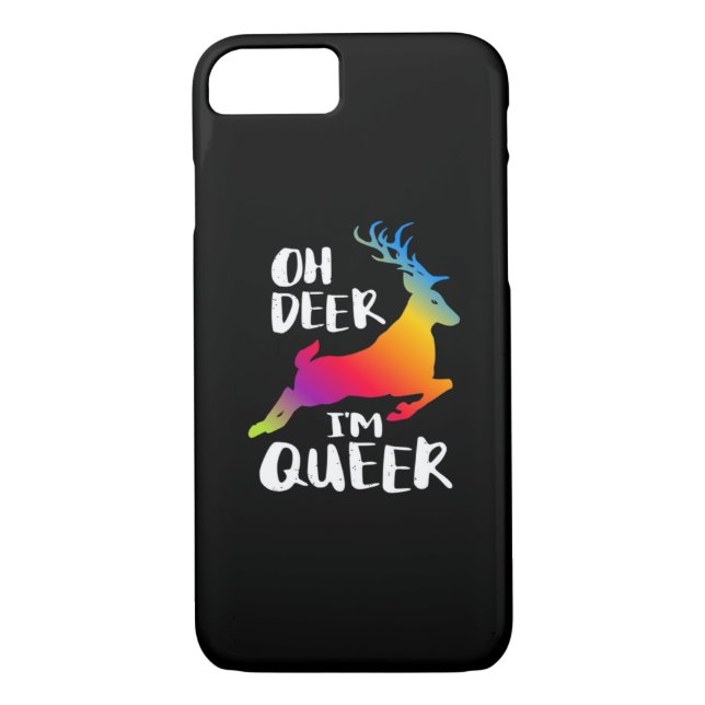 Oh Deer Queer Pride Minimal Artistic Style  Case-Mate iPhone Skal (Baksida)