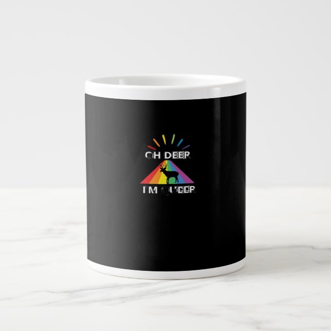 Oh Deer Queer Trendy Aesthetic Design  Jumbo Mugg (Framsidan)