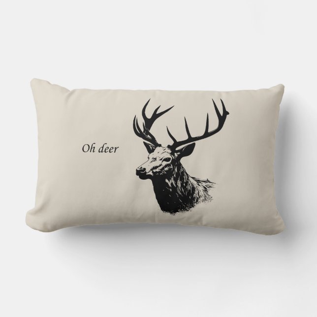 Oh Deer Reindeer Lumbarkudde (Framsida)