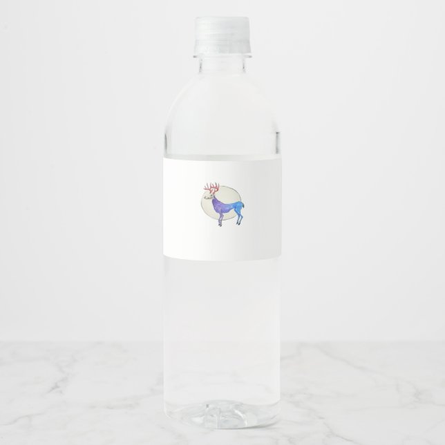 Oh Deer ren grafikstil  Vattenflaskor Etikett (Framsida)