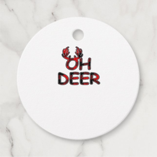 Oh Deer Ren Layout Gåvor Etiketter (Framsida)