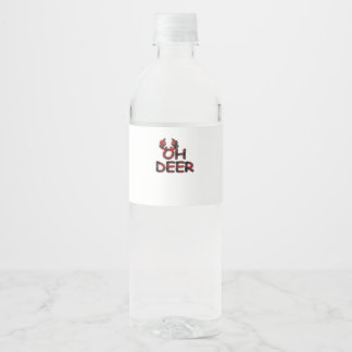 Oh Deer Ren Layout Vattenflaskor Etikett