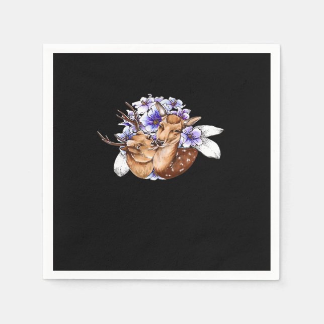 Oh Deer Ren Minimalistisk Stil  Pappersservett (Framsidan)