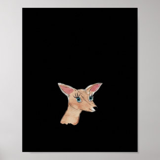 Oh Deer Ren Modern   Poster