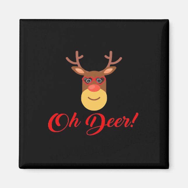 Oh Deer Retro Classic   Magnet (Framsidan)