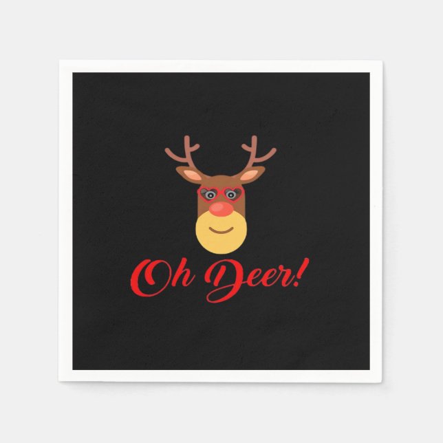 Oh Deer Retro Classic   Pappersservett (Framsidan)