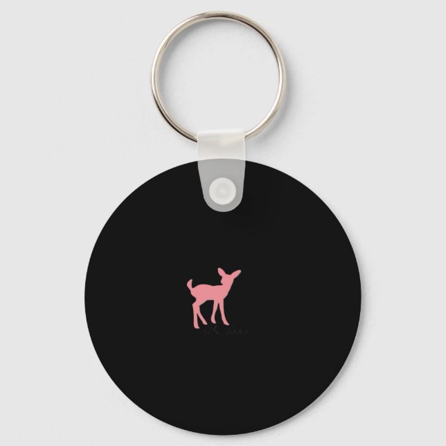 Oh Deer Retro Classic Style Keychain Nyckelring (Framsida)