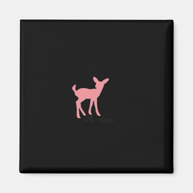 Oh Deer Retro Classic Style  Magnet (Framsidan)