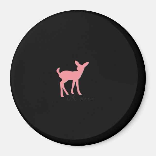 Oh Deer Retro Classic Style  Magnet (Framsidan)