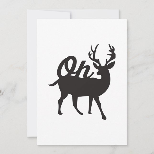 Oh Deer Retro Classic Vibe Julkort (Framsida)