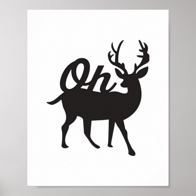 Oh Deer Retro Classic Vibe  Poster (Framsidan)