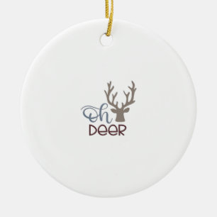 Oh Deer Retro Klassisk Design Ornament