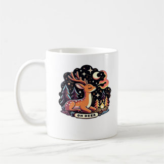 Oh Deer Samtidig Grafisk Vibe Kaffemugg