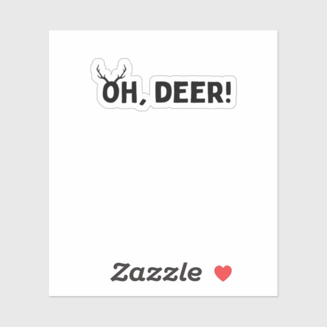 Oh Deer Simple Aesthetic  Klistermärken (Ark)