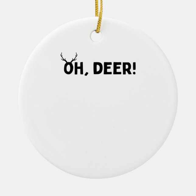 Oh Deer Simple Aesthetic Ornament (Framsidan)