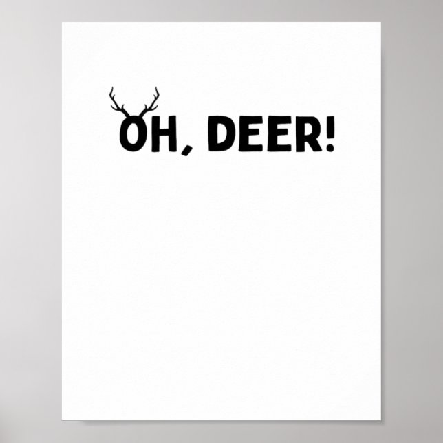 Oh Deer Simple Aesthetic  Poster (Framsidan)