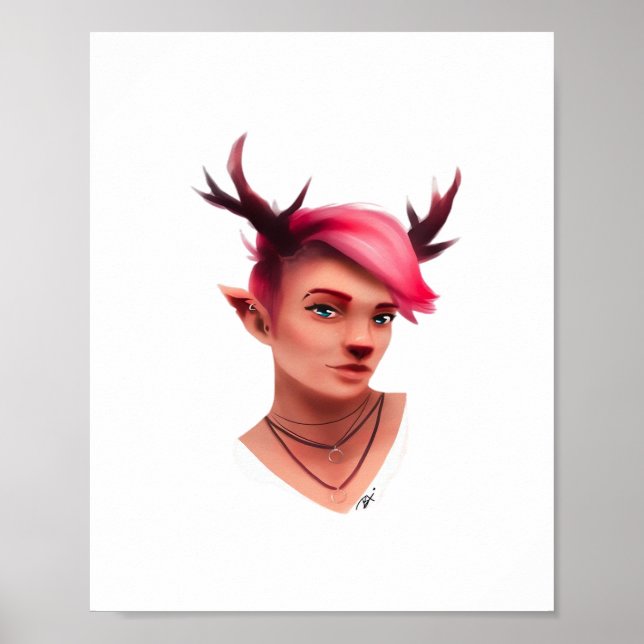 Oh Deer Simple Creative Style  Poster (Framsidan)