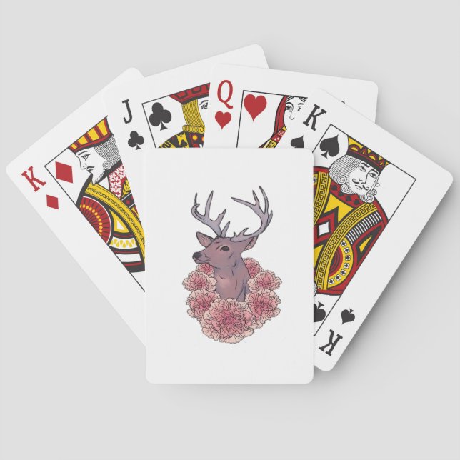 Oh Deer Trendig Minimalistisk Estetik  Casinokort (Baksidan)