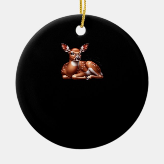 Oh Deer Trendig Modern Estetik Julgransprydnad Keramik (Framsidan)