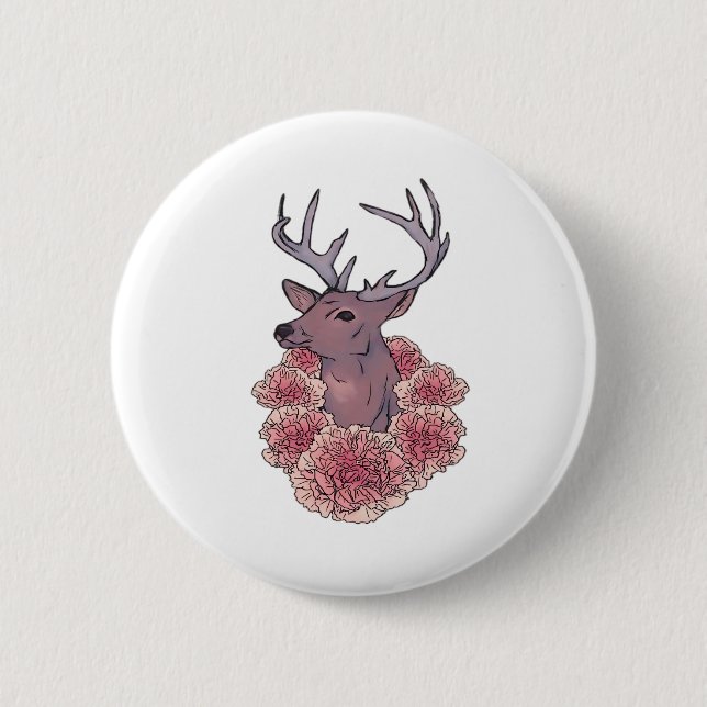 Oh Deer Trendy Minimal Aesthetic  Knapp (Framsida)