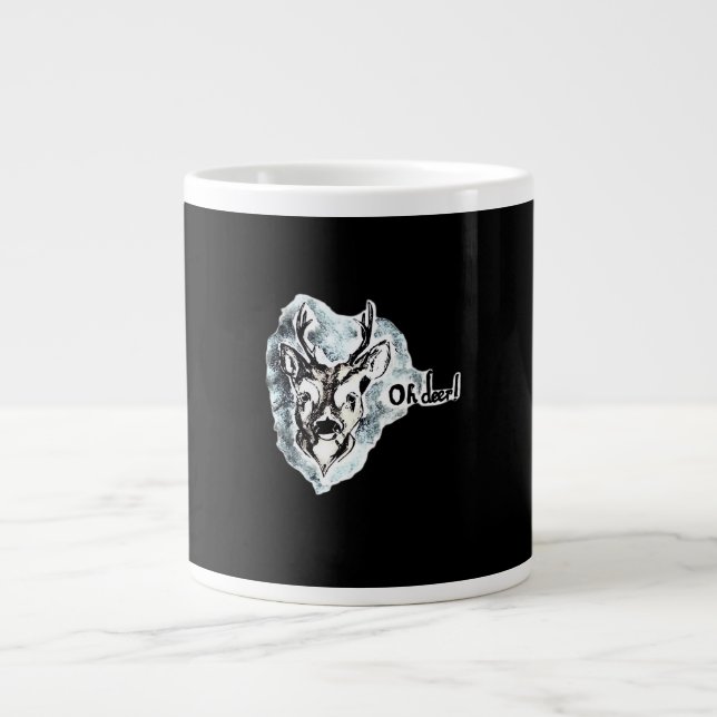 Oh Deer Trendy Modern Style  Jumbo Mugg (Framsidan)