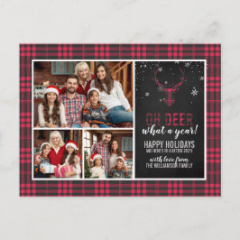 Oh Deer What A Year! | 3 Foto Rutig Helgdagfoto Vykort