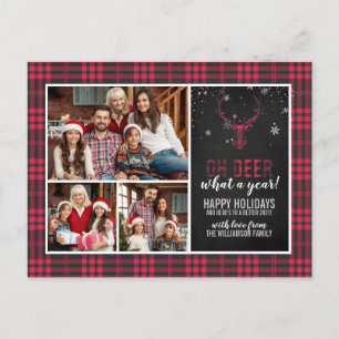 Oh Deer What A Year! 3 Foto Rutig Helgdagfoto Vykort