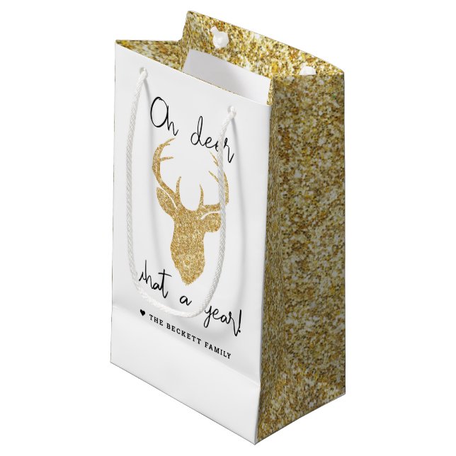 Oh Deer, What A Year! Funny Christmas Holiday (Framsidan Vinklad)