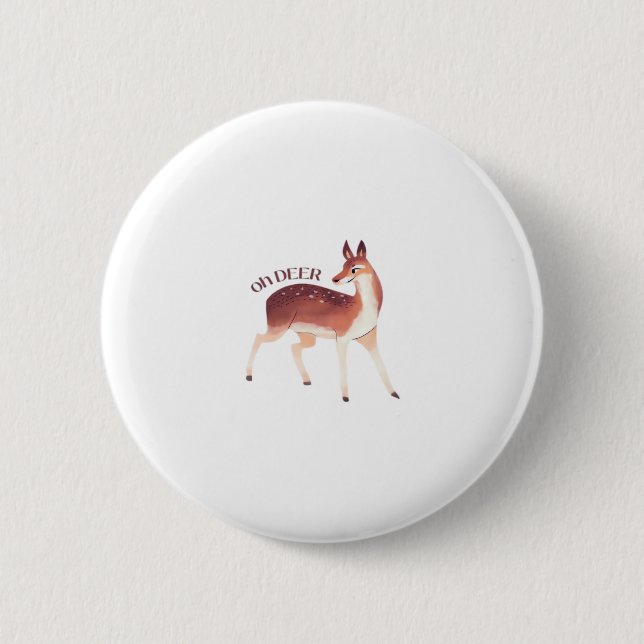Oh Deer Whimsical Creative Design  Knapp (Framsida)