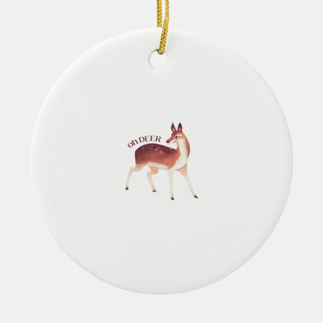 Oh Deer Whimsical Creative Design Ornament (Framsidan)