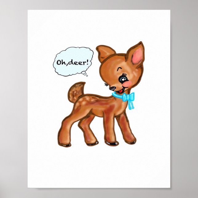 Oh Deer Whimsical Forest Vibe  Poster (Framsidan)