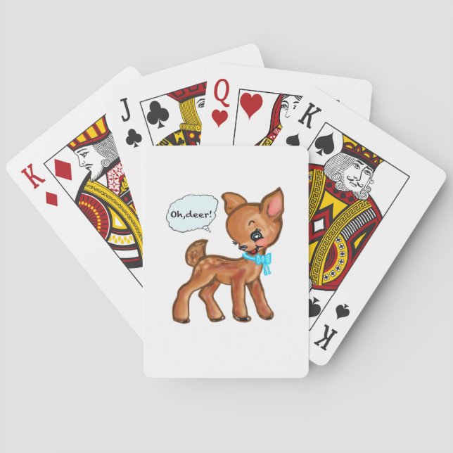 Oh Deer Whimsical Skogsvib  Casinokort (Baksidan)