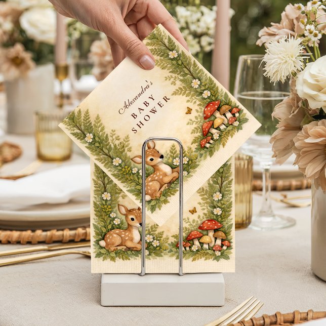 Oh Deer Woodland Baby Shower Pappersservett (Skapare uppladdad)
